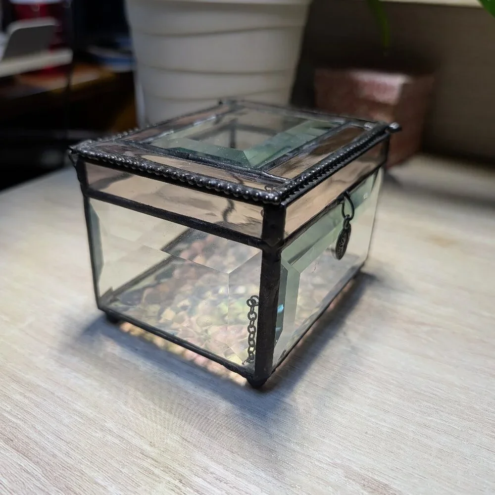 J Devlin Glass Art Photo Frame and Trinket Box - Picture 2 of 3